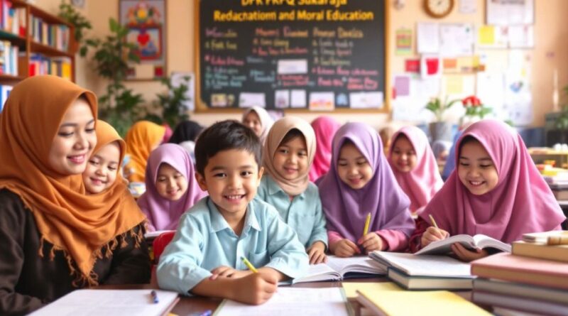 Anak-anak belajar di kelas Pendidikan Agama DPK FKPQ.