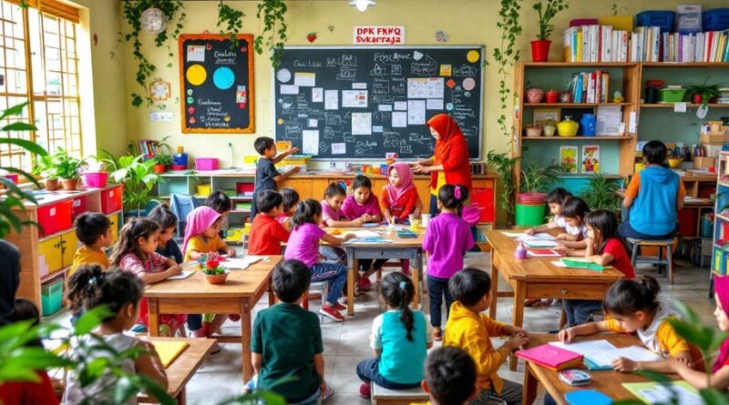 Suasana belajar di Sekolah DPK FKPQ Sukaraja.