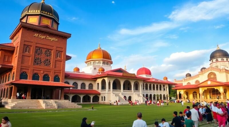 Lembaga pendidikan Islam di Indonesia dengan siswa belajar.